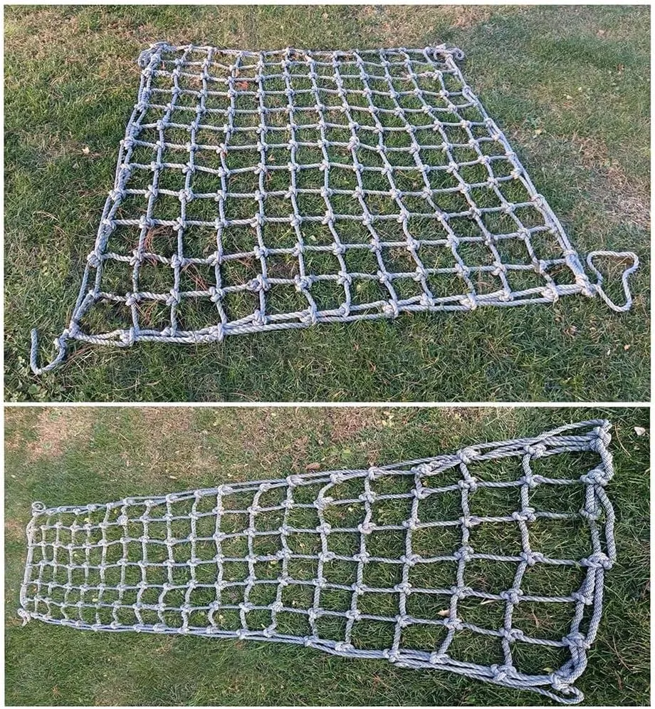 Climbing Net Hammock Swing Safety Climbing Frame Climb Rope Netting Cargo Kids Nets for Kids,Safety Nets Cargo Rope (Color : 6mm-15cm, Size : 1X2m/3.3X6.6ft)