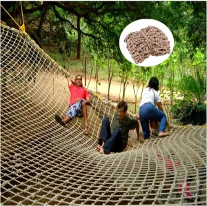 Climbing Rope Net, Playground Safety Net, Kids Ladder, Truck Trailer Cargo Netting, Hemp Decor for Treehouse Hammock (3 * 3m / 10 * 10ft)