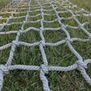 Climbing Safety Net Heavy Duty Climbing Net, Fence Climbing Net Swing Climbing Rope Net Safety Net for Home Accessories Playground Hammock Cargo Net(Size:78.7x157.5inch,Color:Grey)