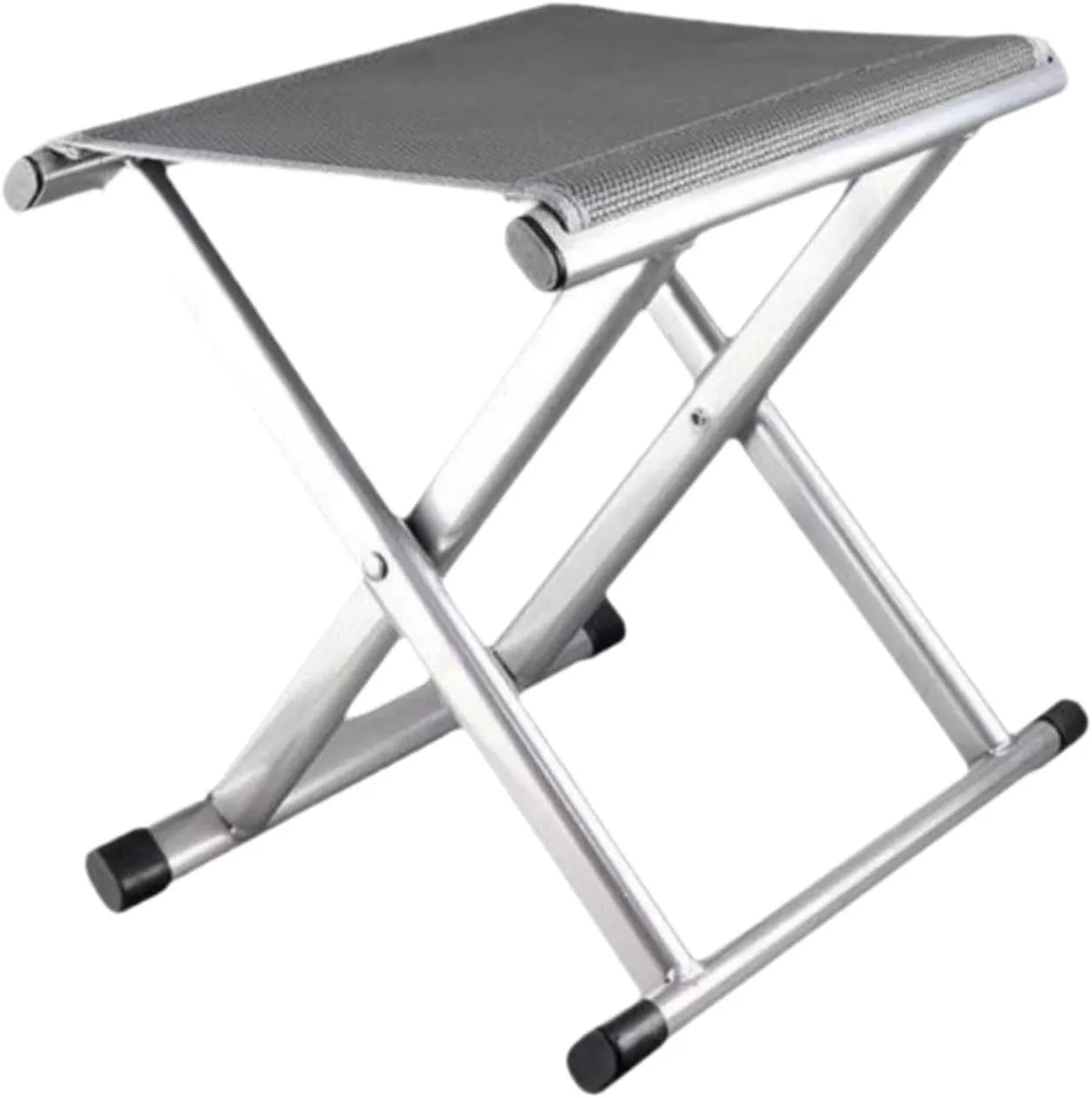 Compact Folding Stool for Outdoor Use, Metal Frame Foot Rest for Camping and Travel