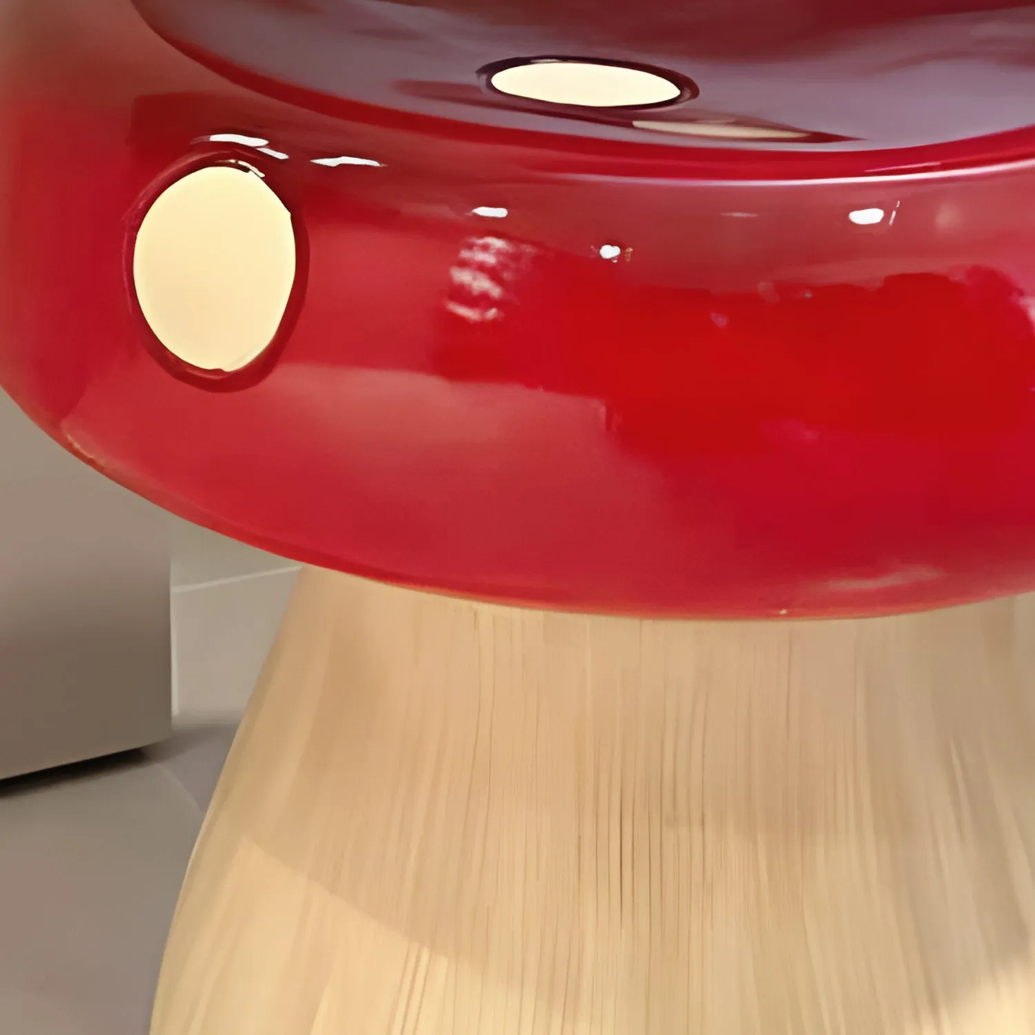 Contemporary Resin Side Table Stool MUSHROOM