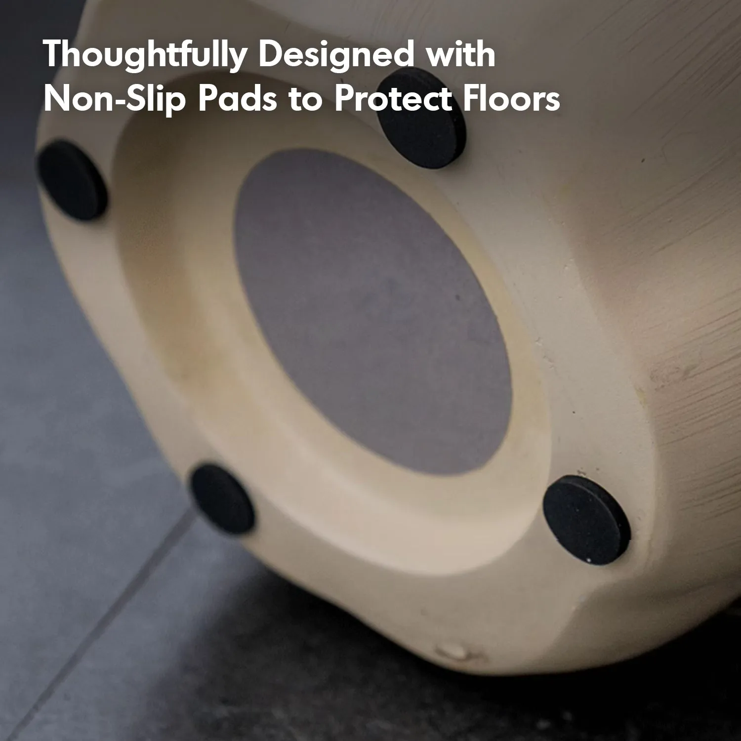 Contemporary Resin Side Table Stool MUSHROOM