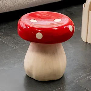 Contemporary Resin Side Table Stool MUSHROOM