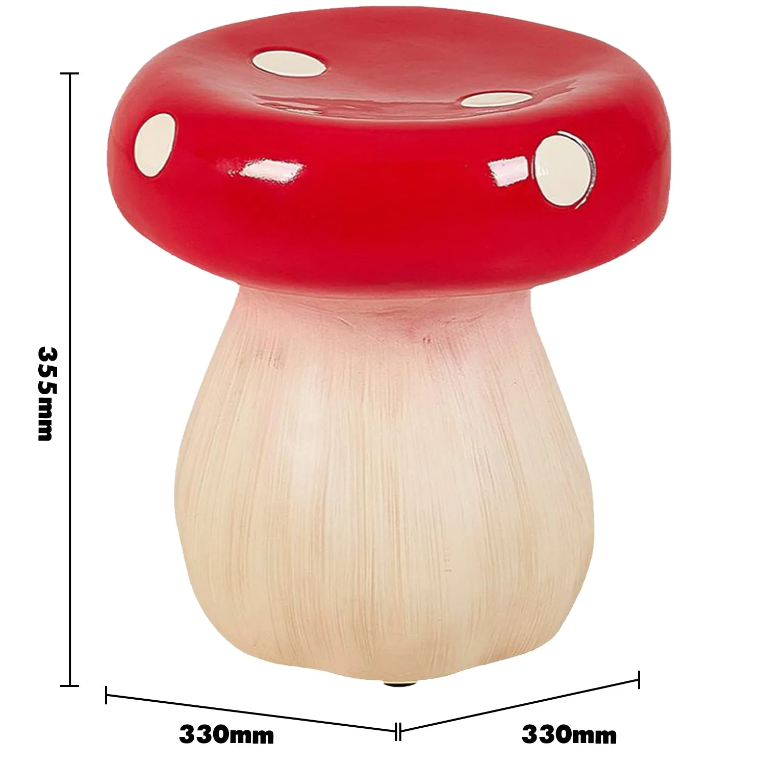 Contemporary Resin Side Table Stool MUSHROOM