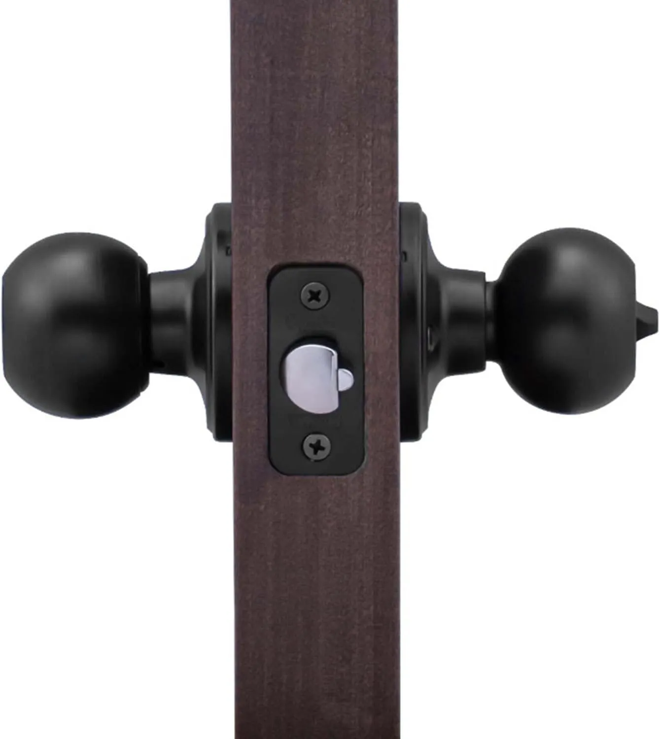 Copper Creek Matte Black Door Knobs - Keyed Entry Function, Locking Door Knob with Key, Locking Interior/Exterior Door Handle, Lockable Door Knob for Bedroom, Bathroom, and Room Doors - 2 Pack