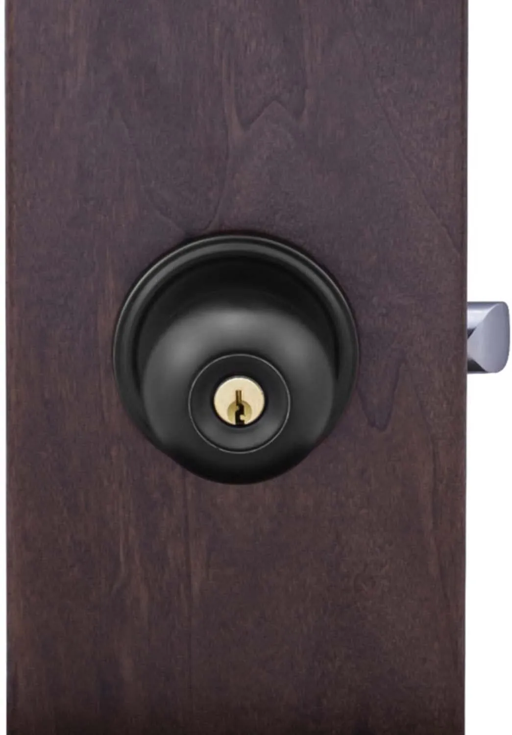 Copper Creek Matte Black Door Knobs - Keyed Entry Function, Locking Door Knob with Key, Locking Interior/Exterior Door Handle, Lockable Door Knob for Bedroom, Bathroom, and Room Doors - 2 Pack