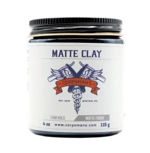 Corpsman's MATTE CLAY | Firm Hold | Matte Finish | 4 ounce glass jar