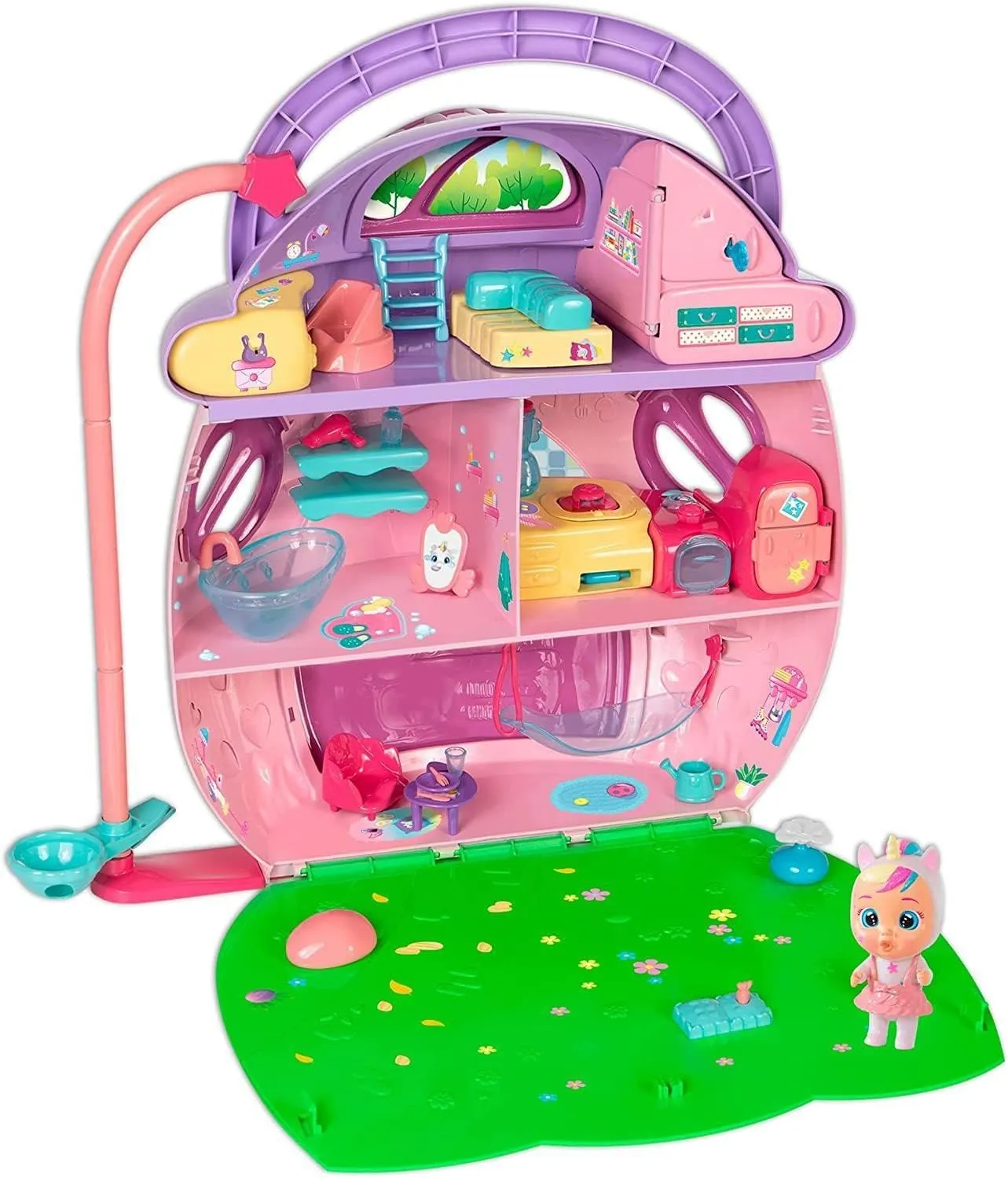 Cry Babies Magic Tears Dreamy's Mega House - 3 Stories, 25  Accessories, Exclusive Doll, Lights and Sounds