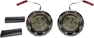 Custom Dynamics ProBEAM Bullet Ringz Rear LED Turn Signals Chrome/Smoke for Indian