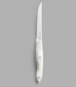 CUTCO Model 1761 White (Pearl) Boning Knife with High Carbon Stainless 6.1" Straight edge blade and 5.5" handle in factory-sealed plastic bag.