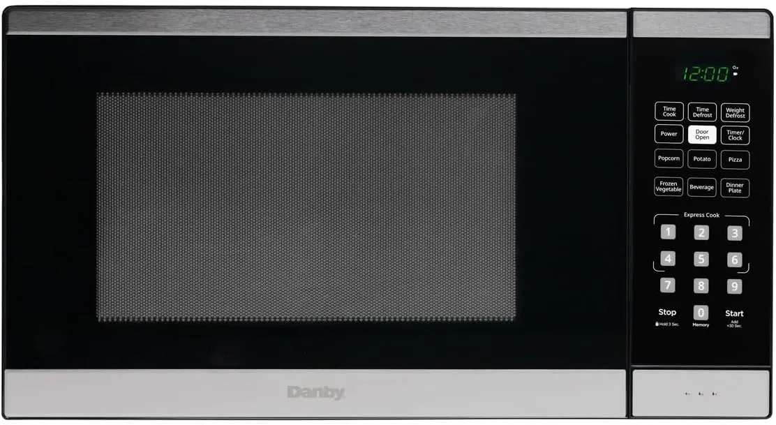 Danby DBMW0925BBS 0.9 cu. ft Countertop Microwave, Black and Stainless Steel