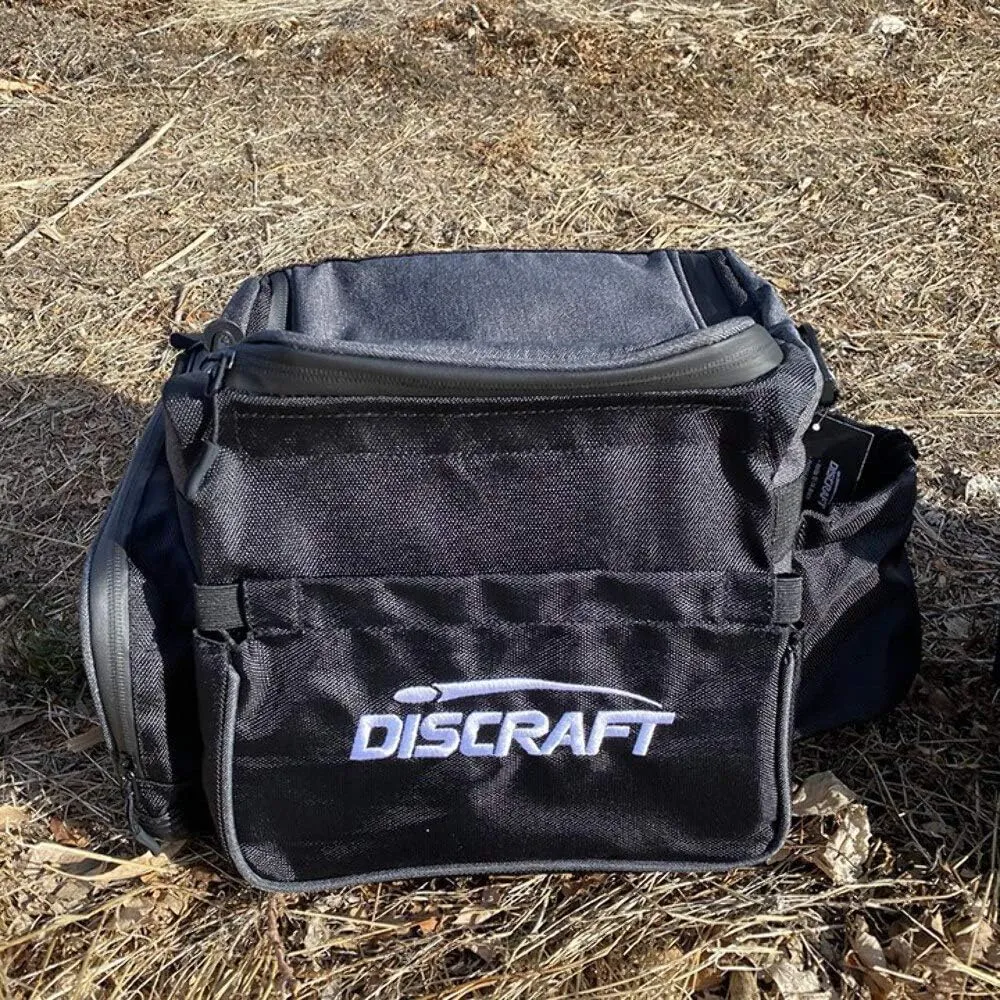 Discraft Tournament Shoulder Bag for Disc Golf, Holds 12-14 Discs   Water Bottle & Extra Storage Pockets