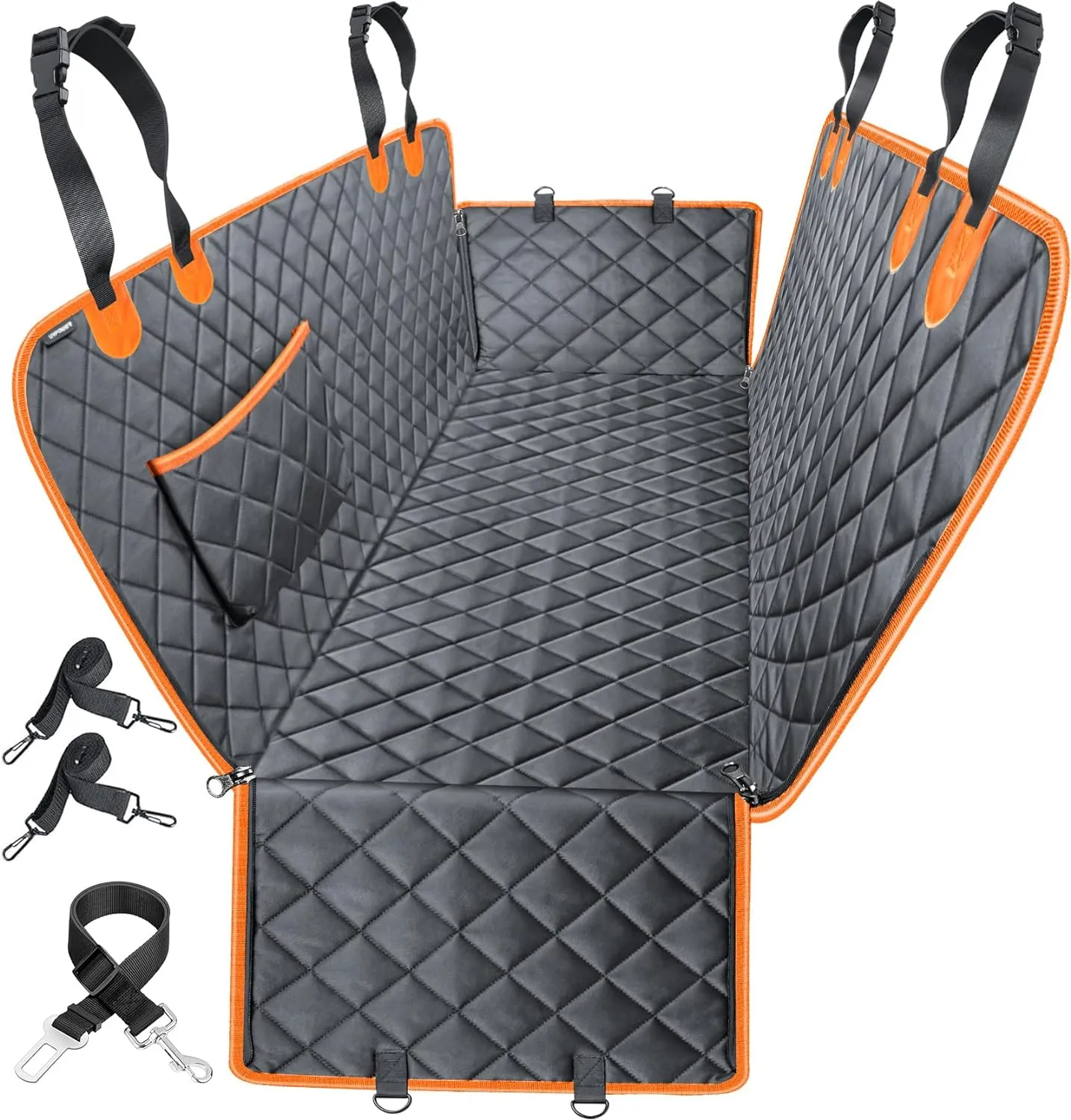 Dog Car Seat Cover for Pets 100% Waterproof Seat Cover Hammock 600D Heavy Duty Scratch Proof Nonslip Durable Soft Back Seat Covers for Cars Trucks and Suvs