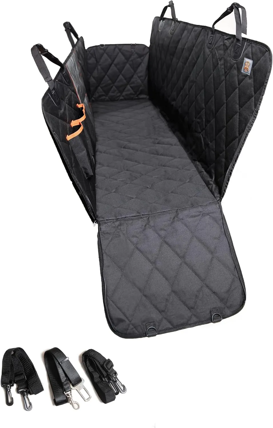 Dog Car Seat Cover Hammock 54''X58'' for pets Waterproof Back Seat Prortector accessories for car Sedan&SUV 600D Oxford Fabric NonSlip Backing Scratchproof Mech Window Seat Belt Attachments for Dog