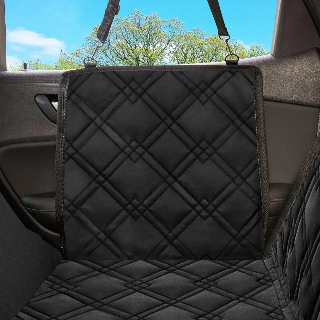 Dog Seat Covers Unique Design & Entire Car Protection-Doors,Headrests & Backseat. Extra Durable Zippered Side Flap, Waterproof Pet Seat Cover   Seat Belt & 2 Headrest Protectors, I0113671