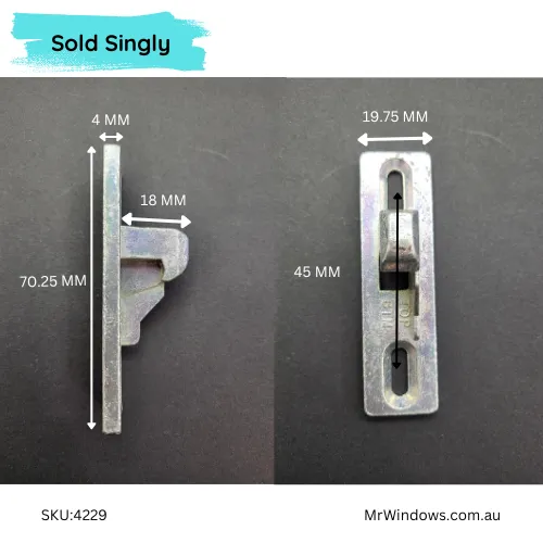 Door strike plate to suits sliding security door lock