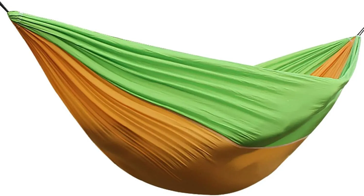 Double Camping Hammock for 1 2 People with Tree Straps, Lightweight Portable 210T Parachute Nylon Hammock for Hiking, Traveling, Backpacking and Backyard,C,250x140cm