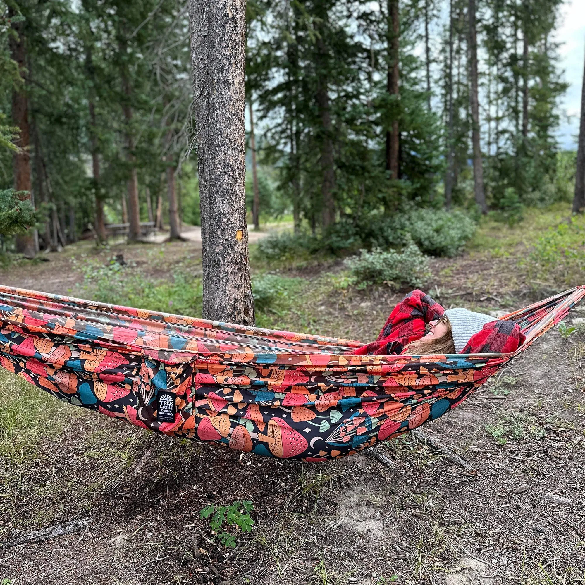 Double Hammock & Straps | Midnight Mushroom