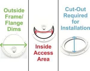 DPI Marine 8" Twist Lock Access Lid DPCAM8 (Made in USA)