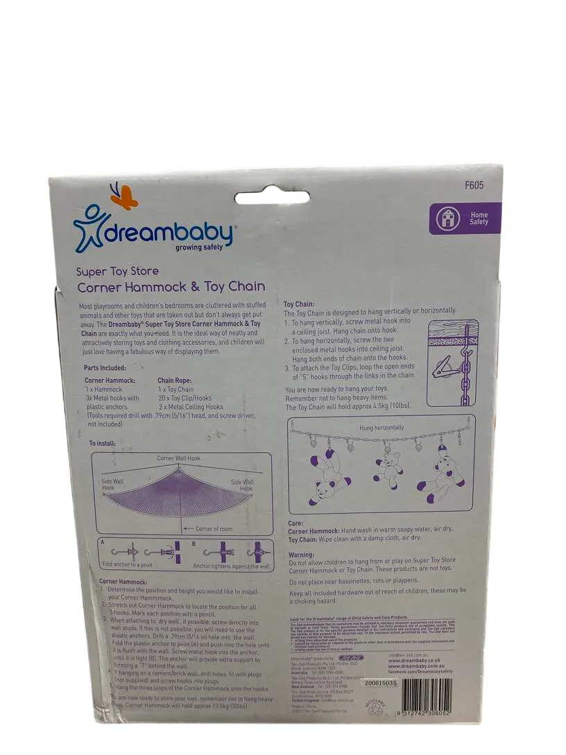 Dreambaby Toy Hammock Net Organizer
