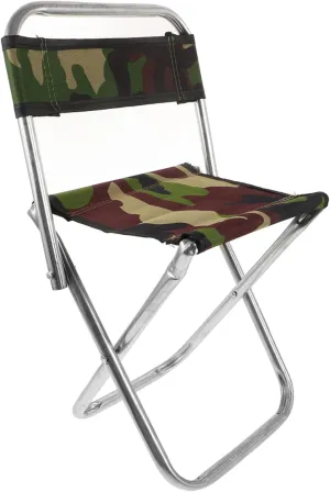 Durable Metal Portable Folding Chair Large Size Outdoor Fishing Seat Easy to Carry Camping Stool Storage Random Color