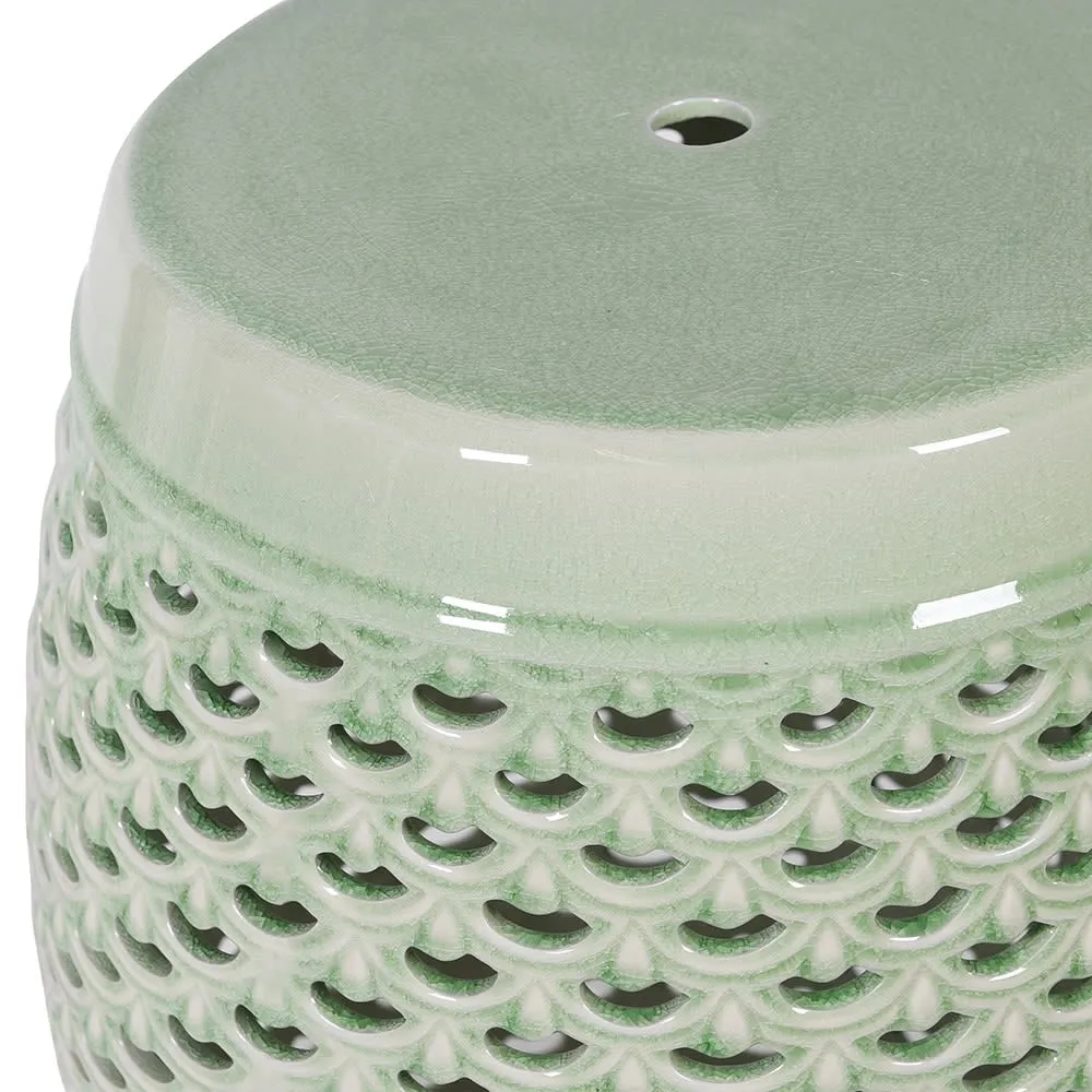 Dwell Celadon Ceramic Stool
