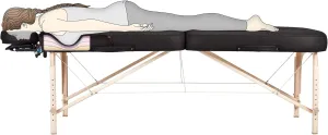 EARTHLITE Portable Massage Table INFINITY – Greater Client Access, Unique Shape, 3” Triple Density Foam, Flex-Rest Face Cradle, Carry Case (Full Reiki)