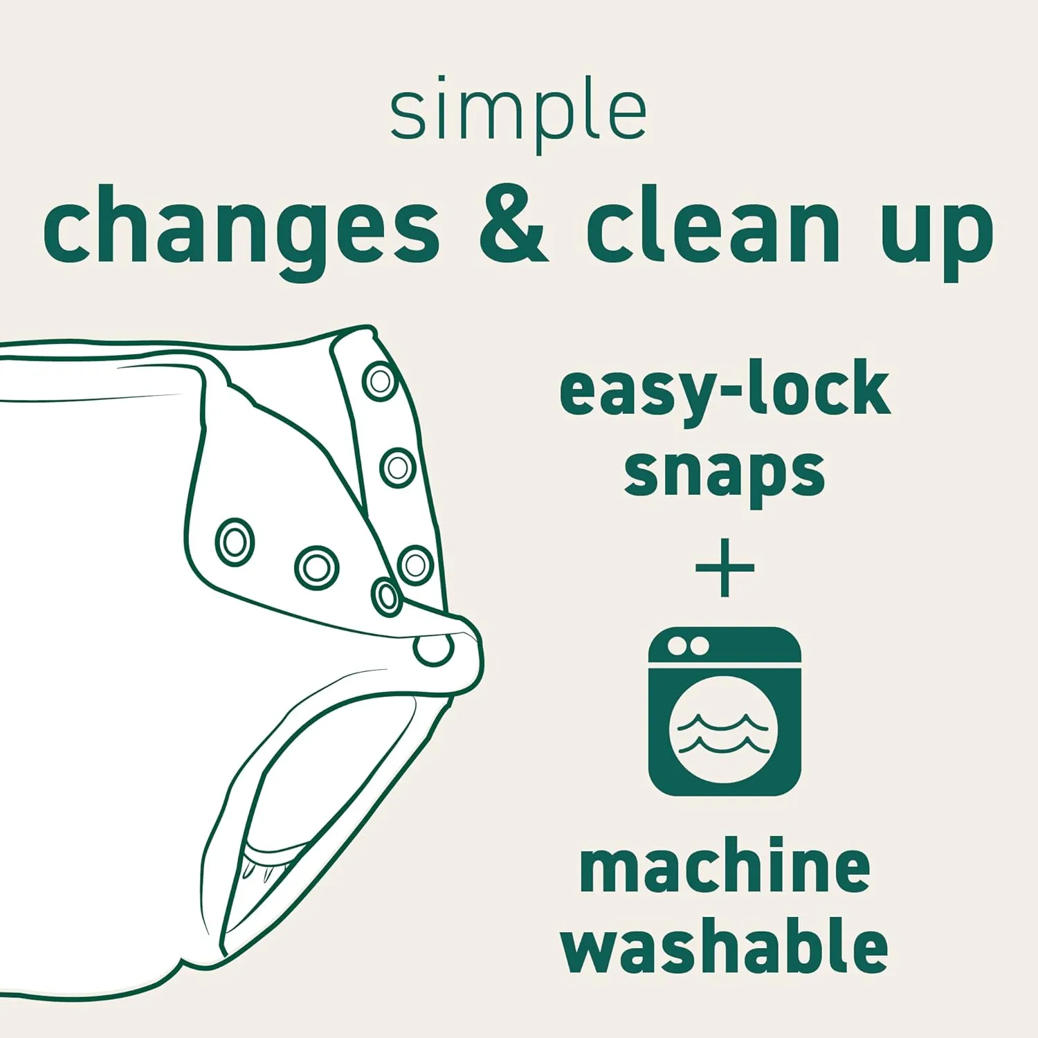 Eco Snap Diaper with Gussets