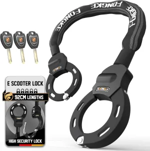 Electric Scooter Locks Anti Theft, Scooter Lock with Key, Bike Locks Heavy Duty, Security Chain for E Scooter Segway Ninebot, Xiaomi, NIU and Other Electric Scooters…