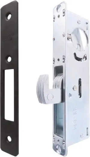 elox Storefront Narrow Stile Mortise Door Lock Hookbolt, 1/-1/8" Backset, w/Bronze Duronodic Finish faceplate