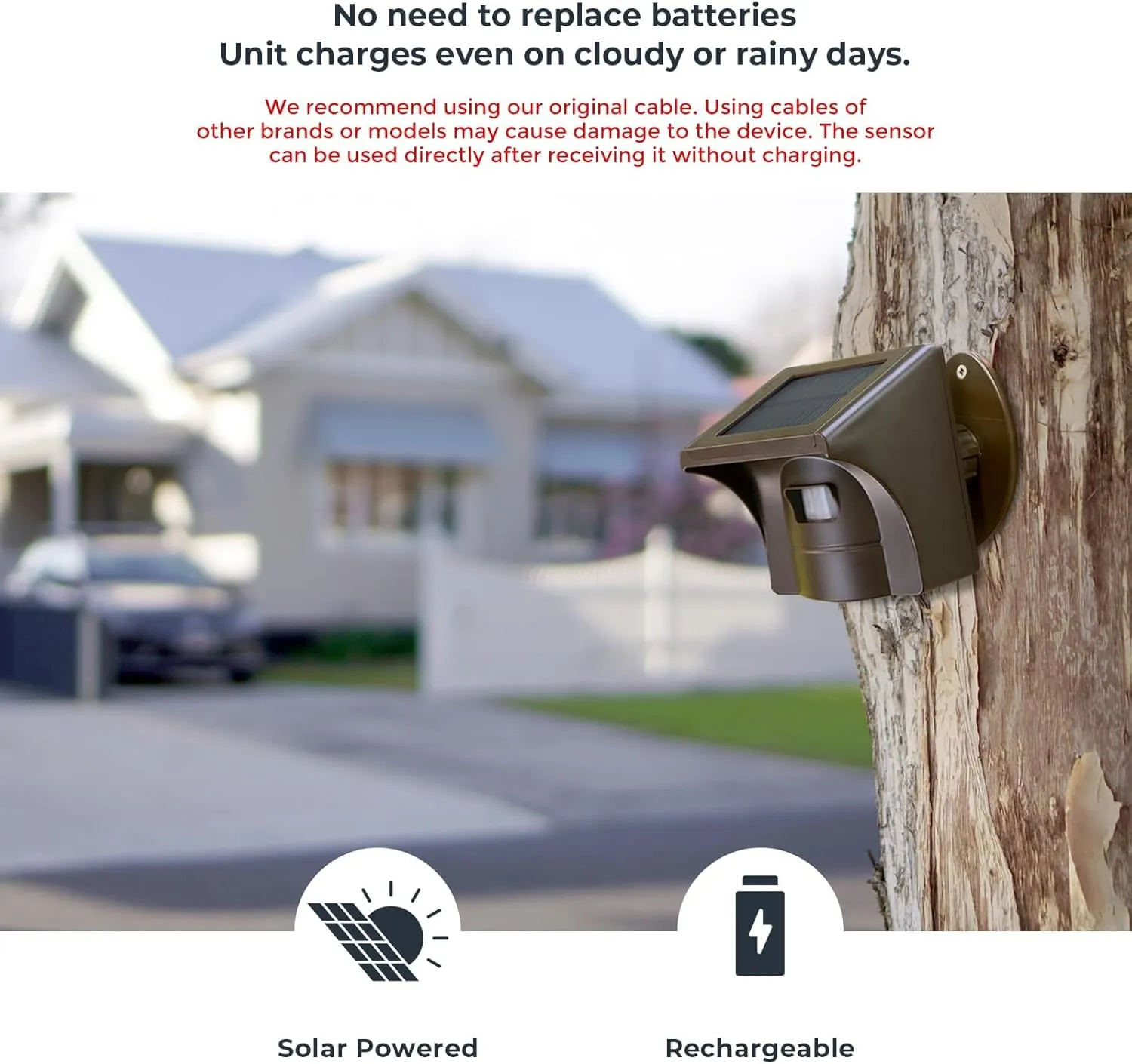 eMACROS 1/2 Mile Long Range Solar Wireless Driveway Alarm Outdoor Weather Resistant Motion Sensor & Detector-Security Alert System-Monitor & Protect Outside Property