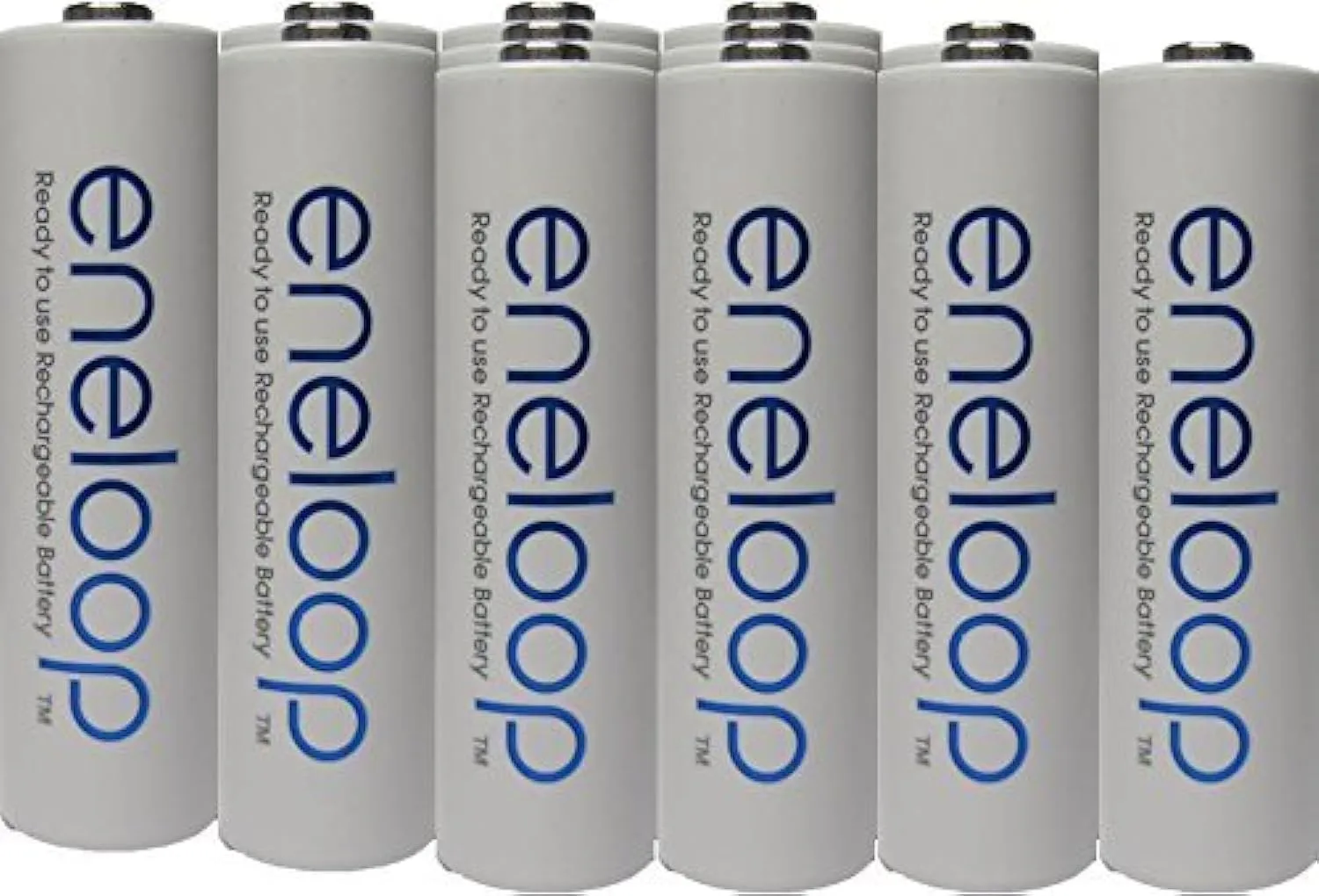 Eneloop Panasonic 4rd Generation 12 Pack AA NiMH Pre-Charged Rechargeable Batteries -Free Battery Holder- Rechargeable 2100 Times.