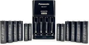 Eneloop Panasonic K-KJ17KC84CZ pro Power Pack; 8AA, 4AAA, and Advanced CC17 Rechargeable Battery Charger