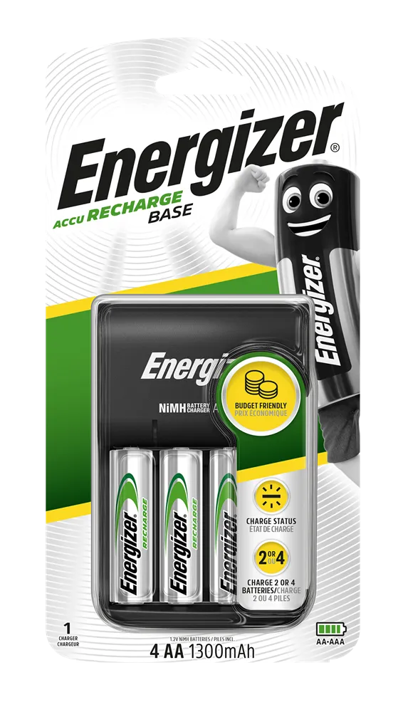 Energizer E300806600 Base Charger |   4 x AA 1300mAh
