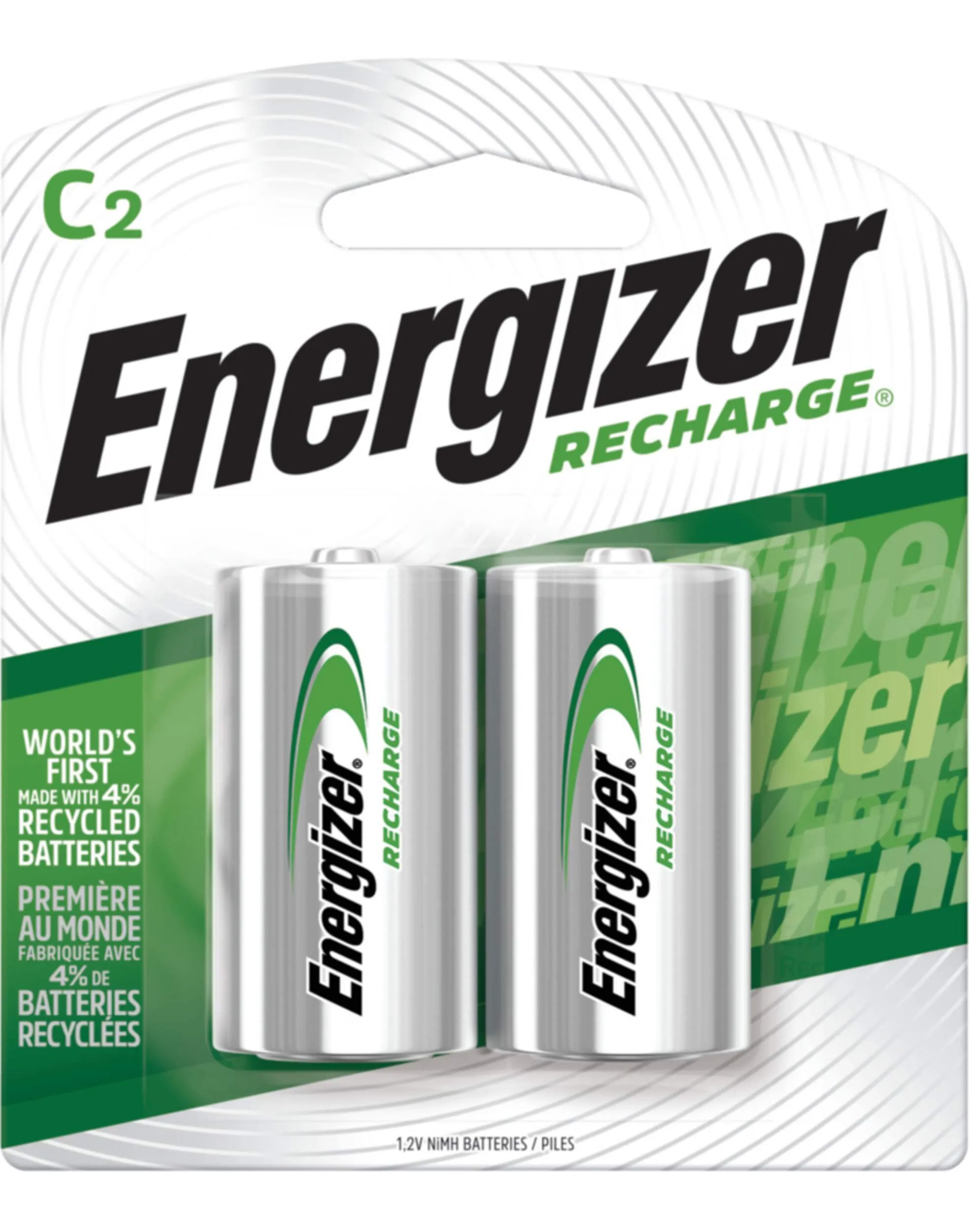 Energizer Rechargeable Battery C 2-Pack