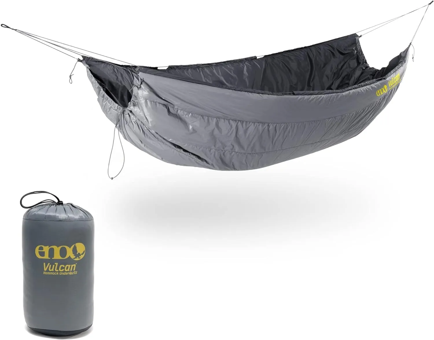 ENO, Vulcan UnderQuilt - Protective and Warm Hammock Underquilt with Synthetic Insulation - for Camping, Hiking, Backpacking, Festival, Travel, or The Beach - Storm