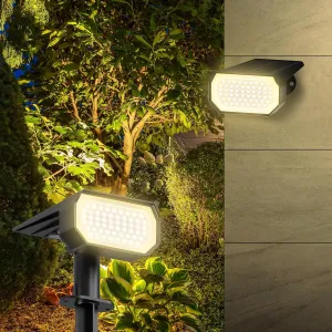 Ensenior Solar Spotlights Outdoor, Brightness Adjustable 3000K LED Solar Garden Lights, 56 LEDs Solar Powered Landscape Lights, Auto ON/Off, Waterproof, for Yard/Garden/Pathway - 4 Pack