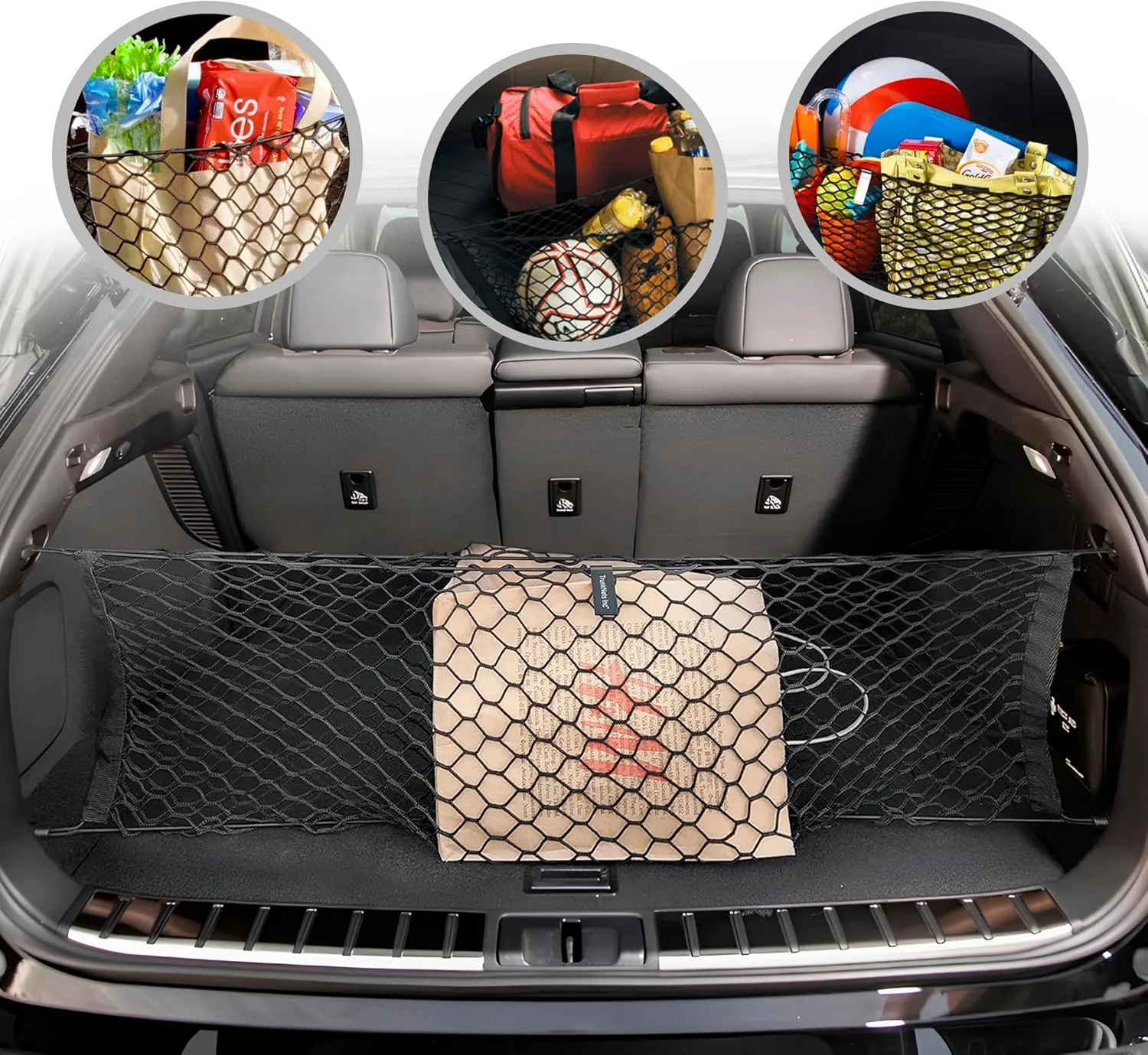 Envelope Style Automotive Elastic Trunk Mesh Cargo Net for Lexus RX RX350 2023-2025 - Premium Trunk Organizer and Storage - Luggage Net for Crossover- Best Car Organizer for Lexus RX