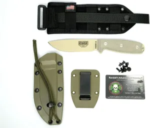 ESEE -4 Serrated Edge Desert Tan Blades Molded Kydex Sheath