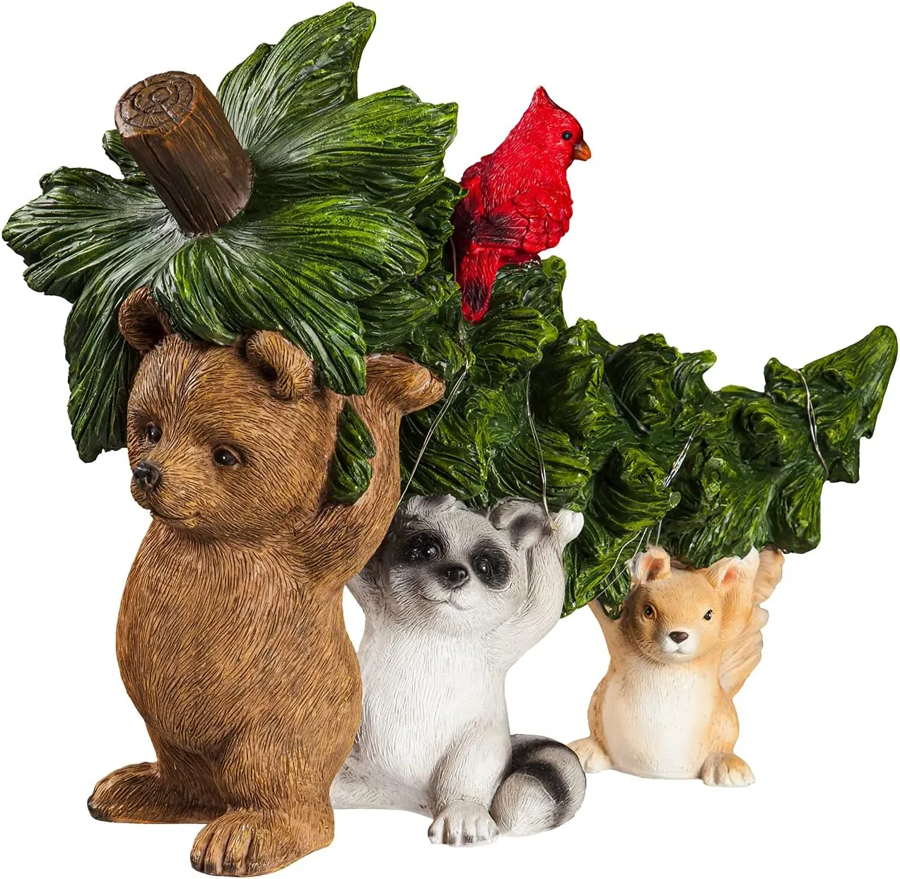 Evergreen Garden 12" Solar Woodland Friends Garden Statuary