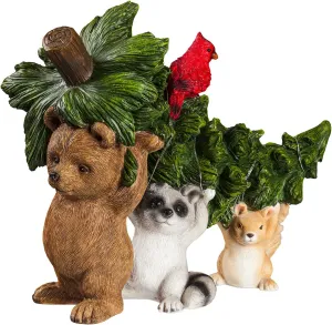 Evergreen Garden 12" Solar Woodland Friends Garden Statuary