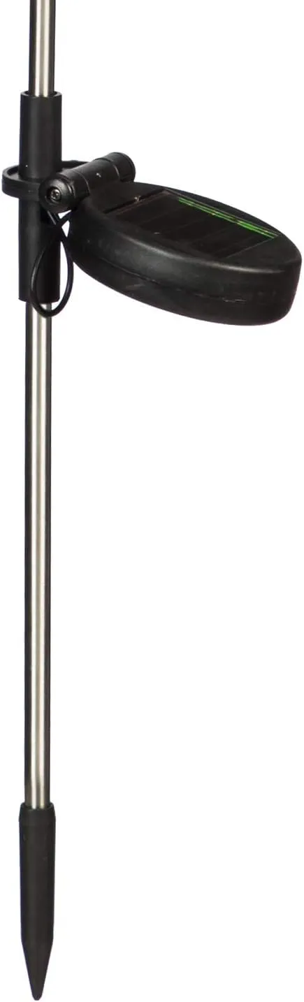 Evergreen Garden 22" H Mosaic Globes Solar Garden Stakes, Blue & Pink