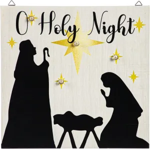 Evergreen Garden Solar Sign-sational Greeter with Stake, O Holy Night