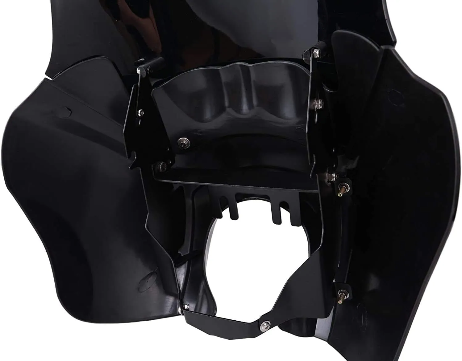 FATECIM Motorcycle Tall Headlight Fairing Cover with 15'' Darker Smoke Windshield Fits For Harley-Davidson Dyna, Super Glide T-Sport FXDXT, FXR
