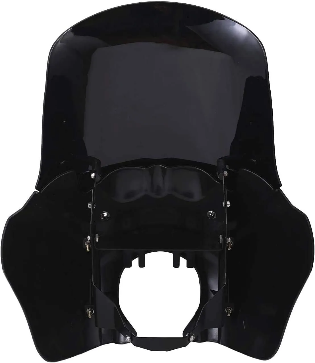 FATECIM Motorcycle Tall Headlight Fairing Cover with 15'' Darker Smoke Windshield Fits For Harley-Davidson Dyna, Super Glide T-Sport FXDXT, FXR