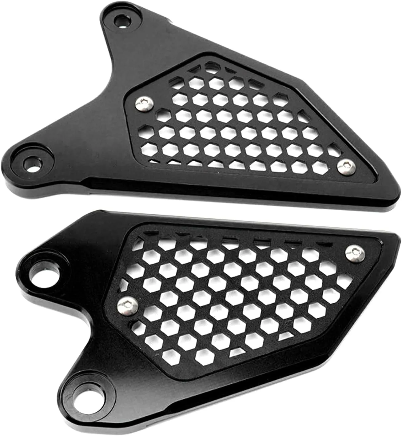 Fit For KAWASAKI Ninja 500 Ninja 400 Z400 Z500 2018-2023 2024 CNC Aluminum Motorcycle Foot Peg Protector Heel Guard Footrest Rear Set Heel Plates Guard Protector (Black)