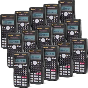 Flutesan 2 Line Engineering Scientific Calculator Bulk Function Math Calculator Large Display for Student Teacher Classroom High School College School, AAA Batteries Included(10 Pieces)