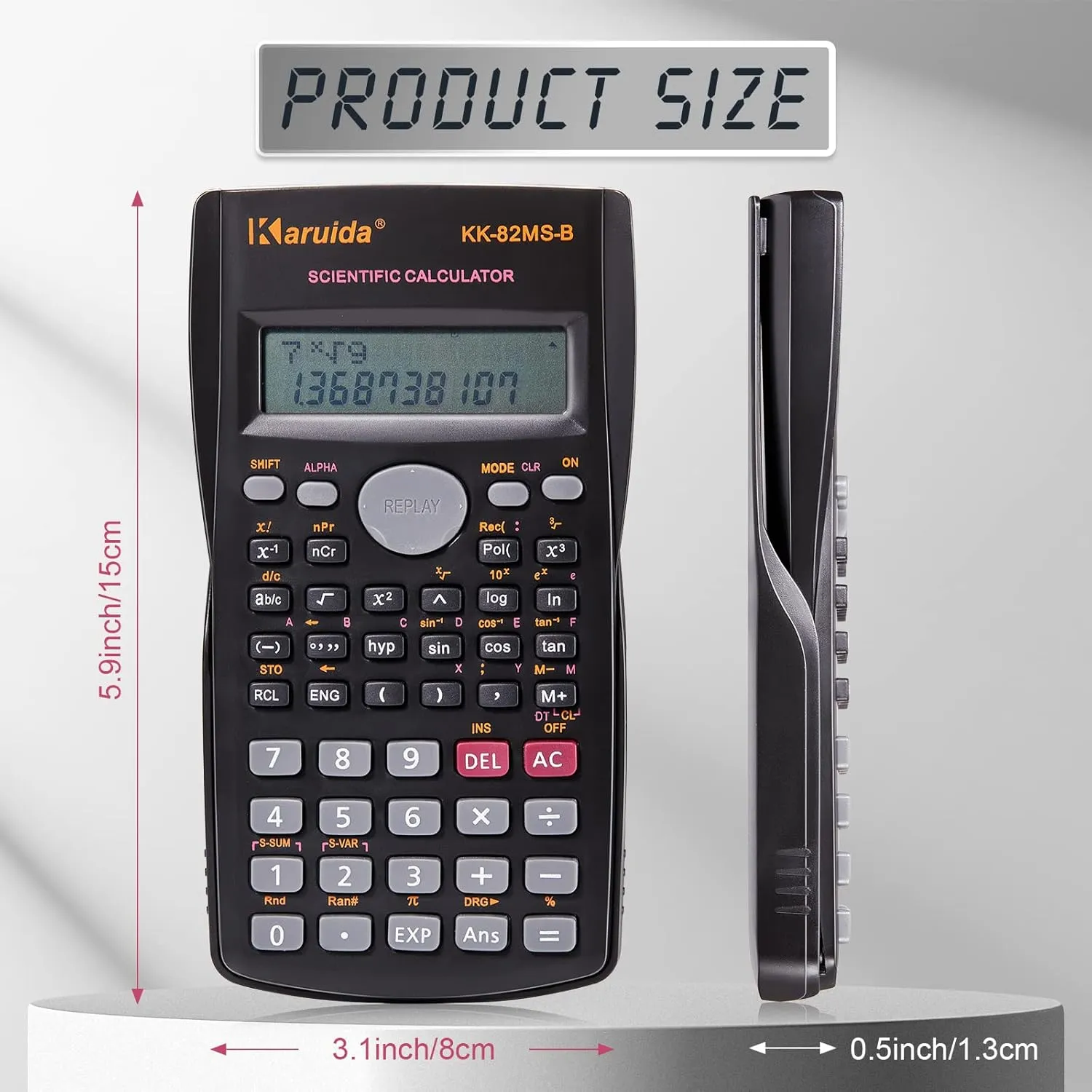 Flutesan 2 Line Engineering Scientific Calculator Bulk Function Math Calculator Large Display for Student Teacher Classroom High School College School, AAA Batteries Included(10 Pieces)