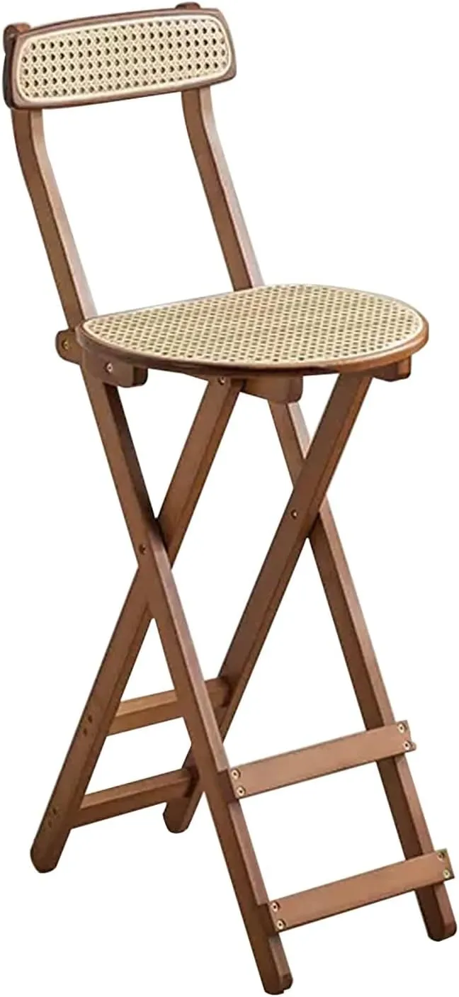 Foldable - 2 Pieces, Portable Dining air, Foldable Stool with PU Leather Backrest for Outdoor Camping Kiten Shop Cafe