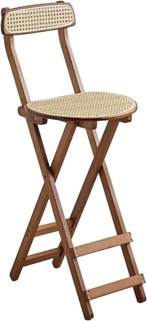 Foldable - 2 Pieces, Portable Dining air, Foldable Stool with PU Leather Backrest for Outdoor Camping Kiten Shop Cafe